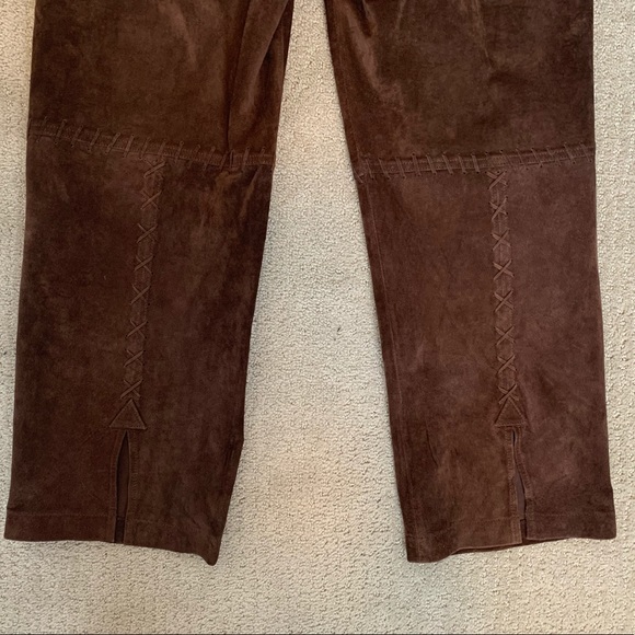 Vintage Genuine Suede Stitch Detail Pants - Picture 7 of 15